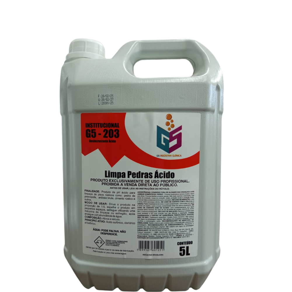 Limpa pedras ácido