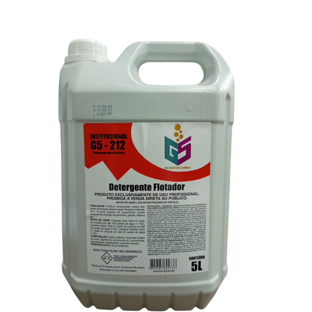 Detergente flotador uso geral